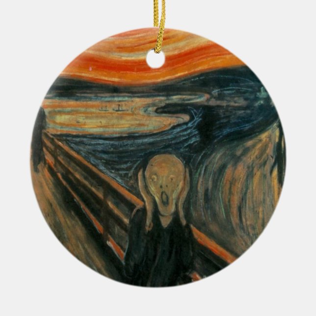 Adorno De Cerámica El grito - Edvard Munch (Frente)