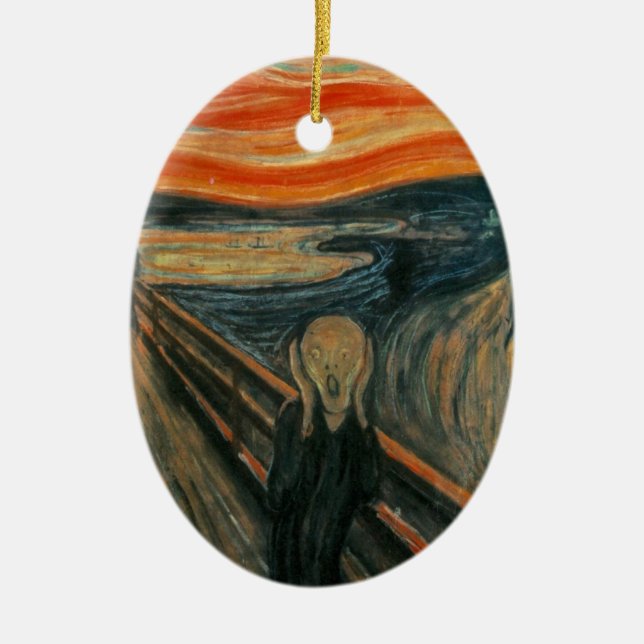 Adorno De Cerámica El grito - Edvard Munch (Frente)
