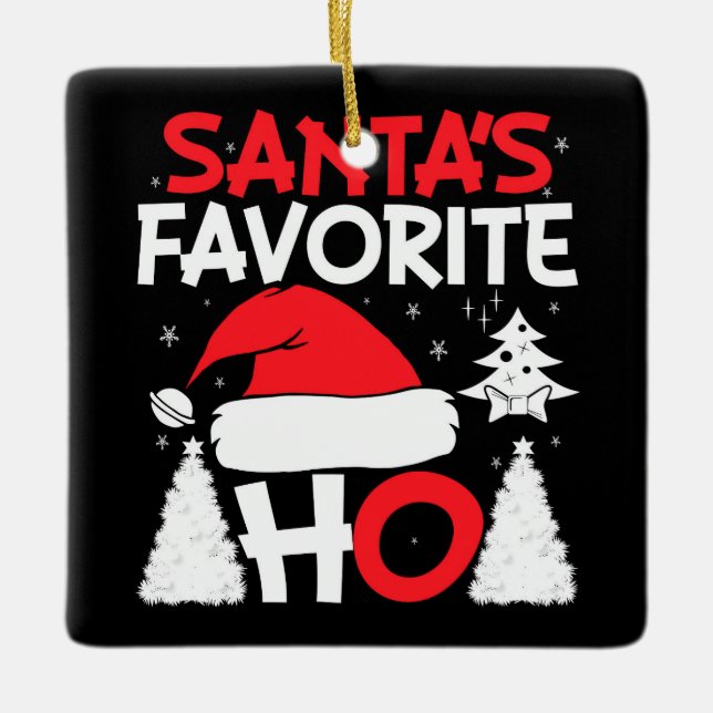 Adorno De Cerámica El Ho favorito de Santa (Anverso)