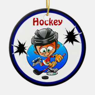 Adorno De Cerámica El hockey divertido adorna 2 cajas de texto, rocas
