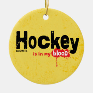 Adorno De Cerámica El hockey está en mi sangre