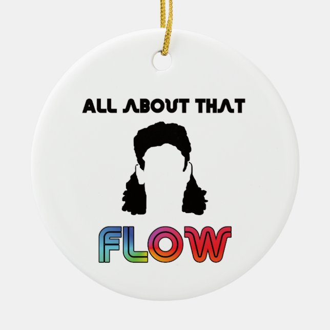 Adorno De Cerámica El Hockey Sobre Todo Sobre Ese Flujo (Frente)