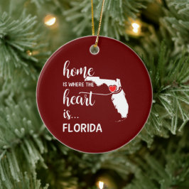 Adorno De Cerámica El hogar de Florida es donde el corazón está perso
