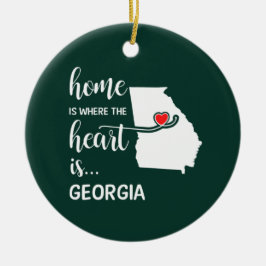 Adorno De Cerámica El hogar de Georgia es donde está el corazón