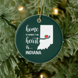 Adorno De Cerámica El hogar de Indiana es donde está el corazón