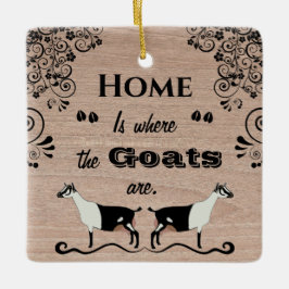 Adorno De Cerámica El hogar es donde están las cabras - Cabra lechera