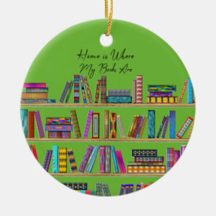 Adorno De Cerámica El hogar es donde están mis libros
