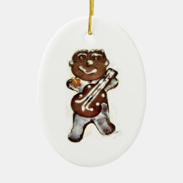 Adorno De Cerámica El hombre de pan de jengibre (Frente)
