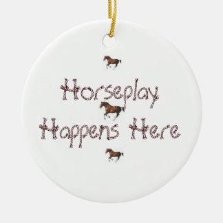 Adorno De Cerámica El Horseplay sucede aquí