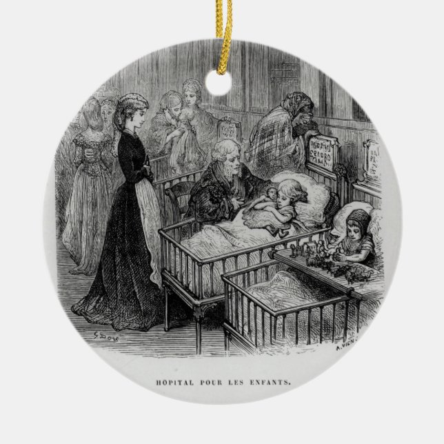 Adorno De Cerámica El hospital de niños, de "Londres: Un peregrinaje" (Frente)