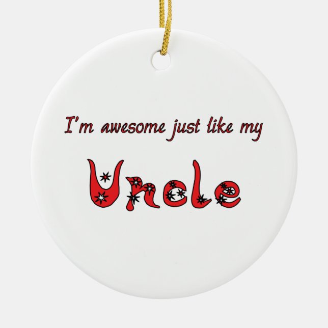 Adorno De Cerámica El increíble árbol de Navidad del tío (Frente)