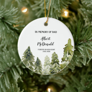 Adorno De Cerámica El invierno verde en memoria de los Navidades