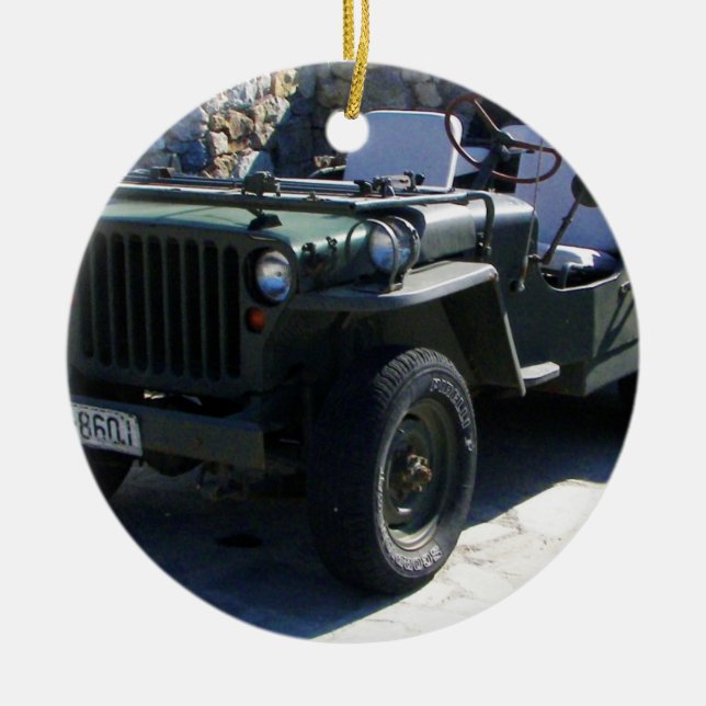 Adorno De Cerámica El jeep de Willy clásico (Frente)