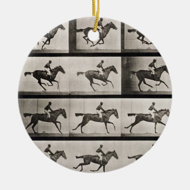 Adorno De Cerámica El jinete en un caballo galopante, platea 627 de (Frente)