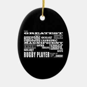 Adorno De Cerámica El jugador más grande del rugbi de los mejores