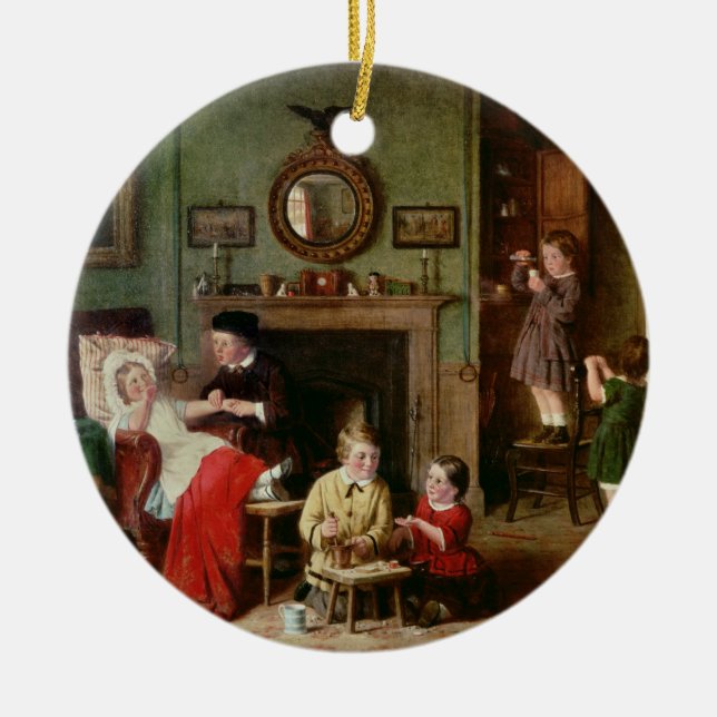 Adorno De Cerámica El jugar en los médicos (Frente)