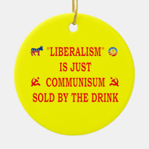 ADORNO DE CERÁMICA EL LIBERALISMO ES SÓLO COMUNISMO