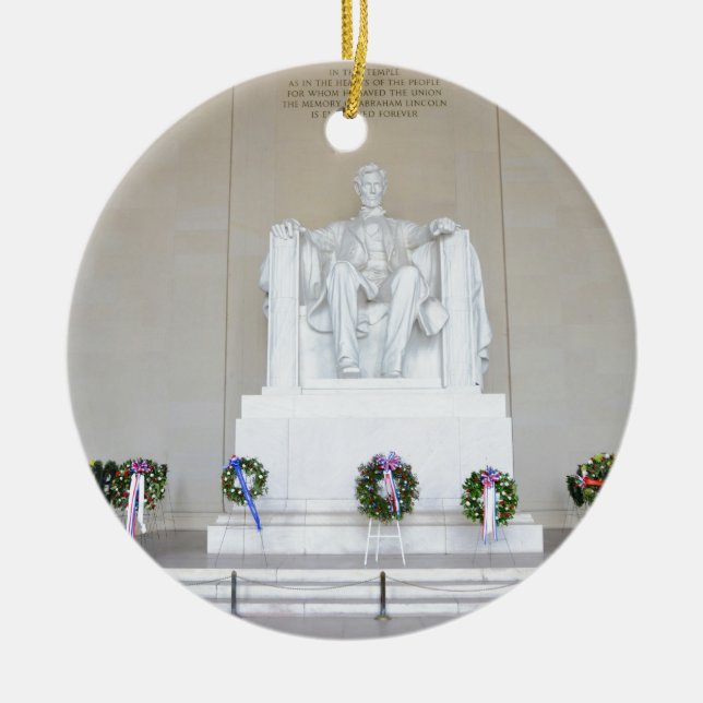 Adorno De Cerámica El Lincoln memorial. (Frente)