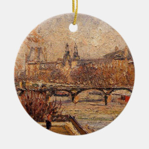 Adorno De Cerámica El Louvre, mañana de Camille Pissarro