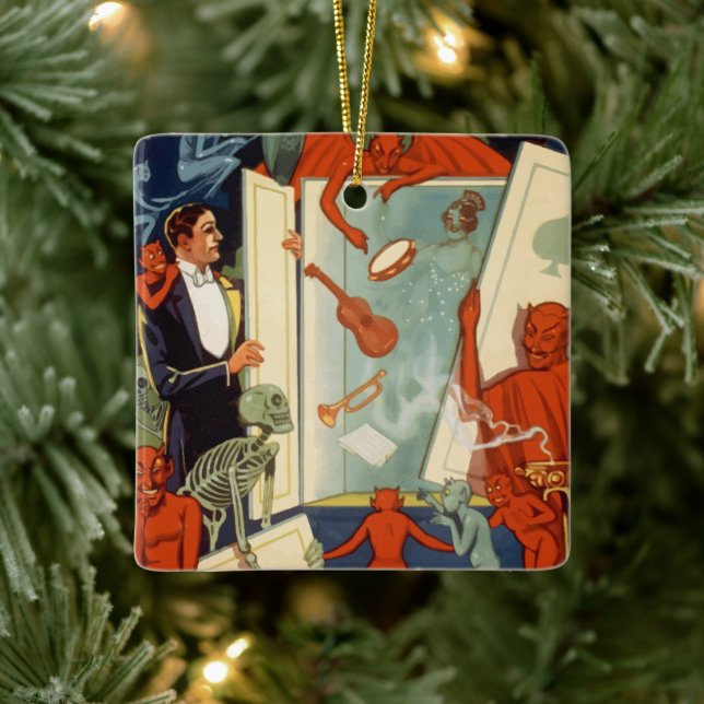 Adorno De Cerámica El Magicián Viejo Carter el Gran Acto Mágico (Árbol)