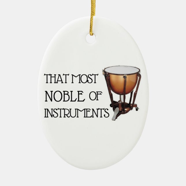 Adorno De Cerámica El más noble de los instrumentos - Timpani (Frente)