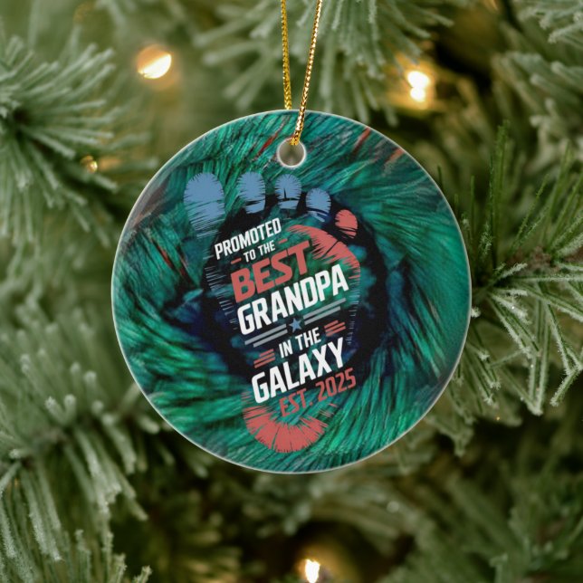 Adorno De Cerámica El mejor abuelo nuevo de la galaxia (Árbol)
