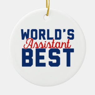 Adorno De Cerámica El mejor asistente del mundo personalizado