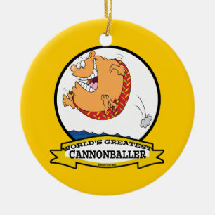 ADORNO DE CERÁMICA EL MEJOR CANNONBALLER DEL MUNDO CARTOON DE HOMBRES