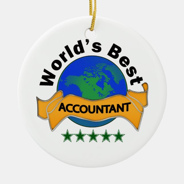 Adorno De Cerámica El mejor contable del mundo (Frente)