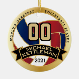 Adorno De Cerámica El mejor jugador de voleibol del mundo