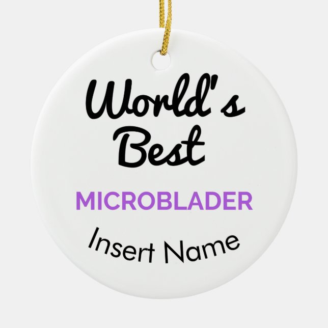 Adorno De Cerámica El mejor microblader del mundo (Frente)