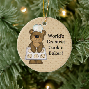 Adorno De Cerámica El mejor oso galleta del mundo