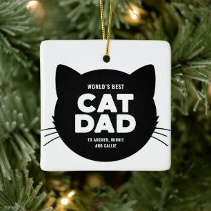 Adorno De Cerámica El mejor padre del gato del mundo
