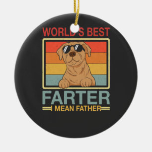 Adorno De Cerámica El mejor padre flatulento, quiero decir padre, div
