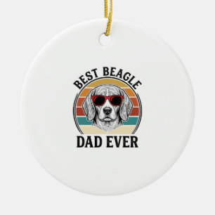 Adorno De Cerámica El mejor papá Beagle de todos los tiempos Diseño d