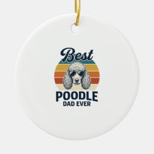 Adorno De Cerámica El Mejor Papá Caniche de Todos los Tiempos Camiset