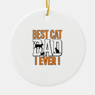 Adorno De Cerámica El Mejor Papá Gato De Todos Los Tiempos Diseño De
