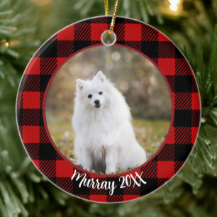 Adorno De Cerámica El mejor perro Navidades de nombres personalizados
