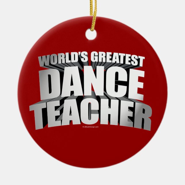 Adorno De Cerámica El mejor profesor de baile del mundo (Frente)