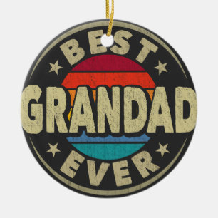 Adorno De Cerámica El mejor regalo del Día de los Padres de Abuela Vi