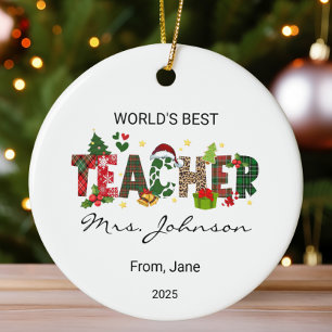 Adorno De Cerámica El mejor regalo para los Navidades de profesores d