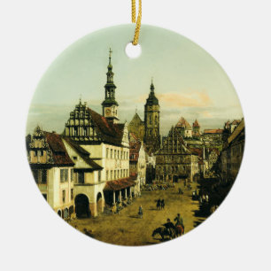 Adorno De Cerámica El Mercado de Pirna por Bernardo Bellotto