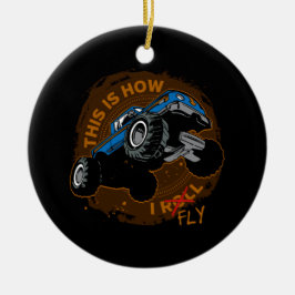 Adorno De Cerámica El monster truck esto es cómo vuelo