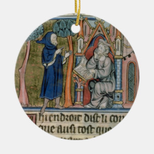 Adorno De Cerámica El ms capítulo 95 f.268 MERLIN dicta la historia