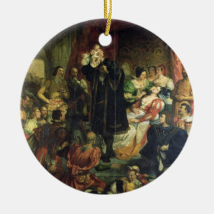 Adorno De Cerámica El nacimiento de Enrique IV (1553-1610) en el