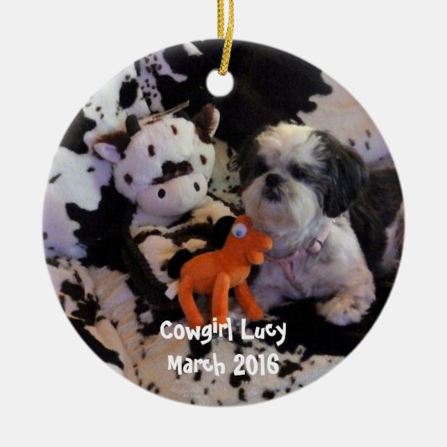 Adorno De Cerámica El navidad adorna añade la foto (Frente)