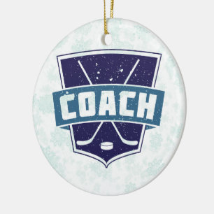 Adorno De Cerámica El navidad adorna, coche de hockey