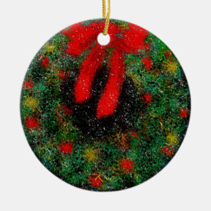 Adorno De Cerámica El navidad adorna (guirnalda) el círculo de