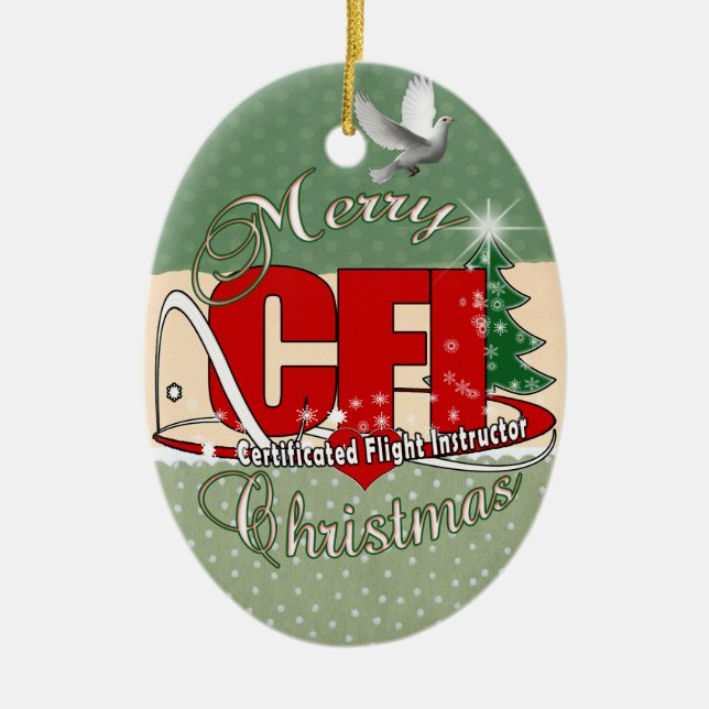 Adorno De Cerámica El NAVIDAD del CFI certificó al instructor del (Frente)