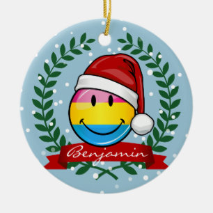 Adorno De Cerámica El navidad diseña la bandera Pansexual del orgull